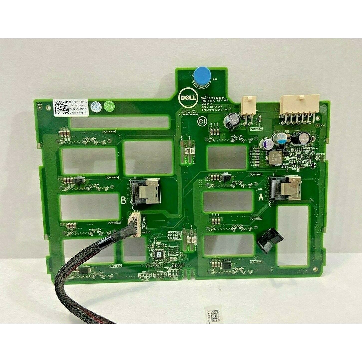 Dell Poweredge T320 T420 T620 - 0M05TM  SAS-Backplane 8 Bay x 3.5"  w/Cables  658759245618 - AloinfoUSA