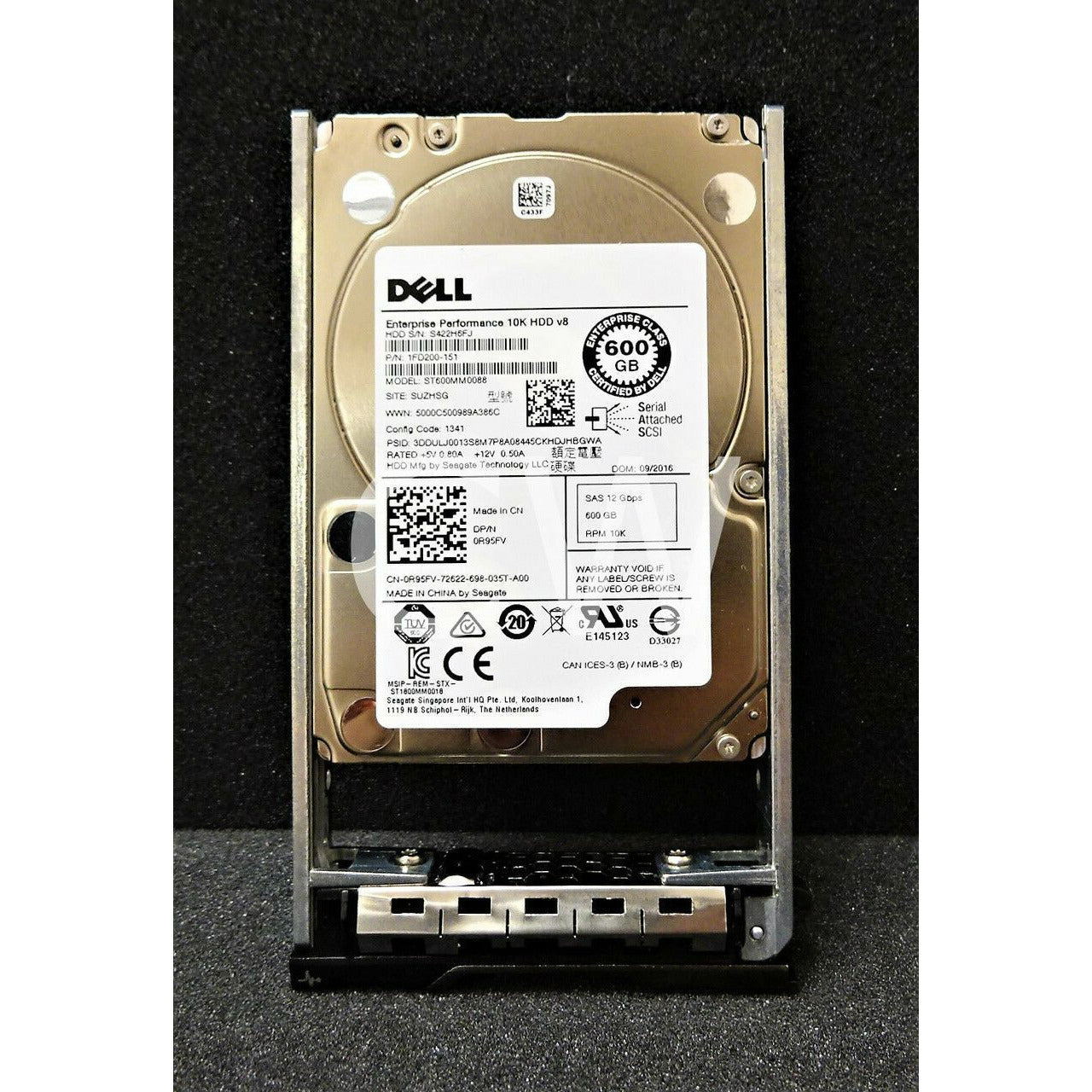Dell R95FV 0R95FV 600GB 10000RPM 12Gb/s 2.5in SAS Hard Drive ST600MM0088 616639019636 - AloinfoUSA