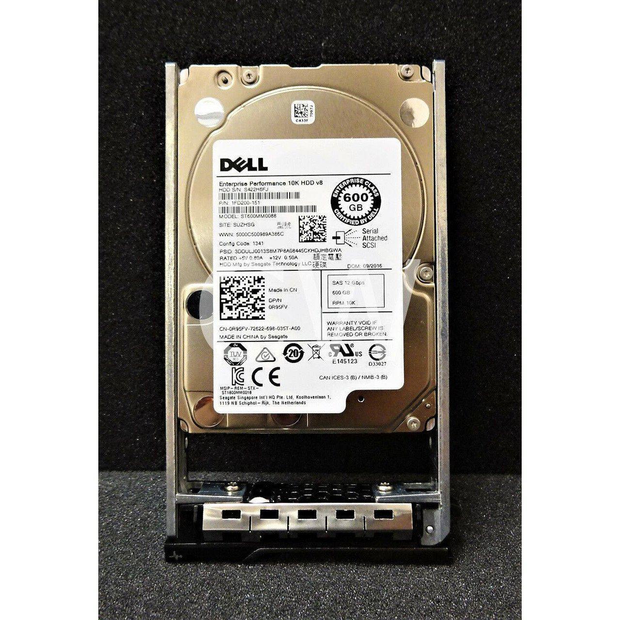 Dell R95FV 0R95FV 600GB 10000RPM 12Gb/s 2.5in SAS Hard Drive ST600MM0088 616639019636 - AloinfoUSA