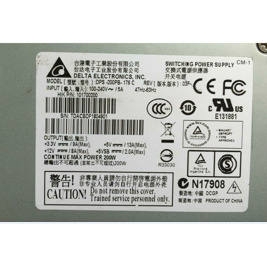 Delta DPS-200PB-176 A C 8*SATA Ports Server Power Supply #Q6047 ZX - AloinfoUSA