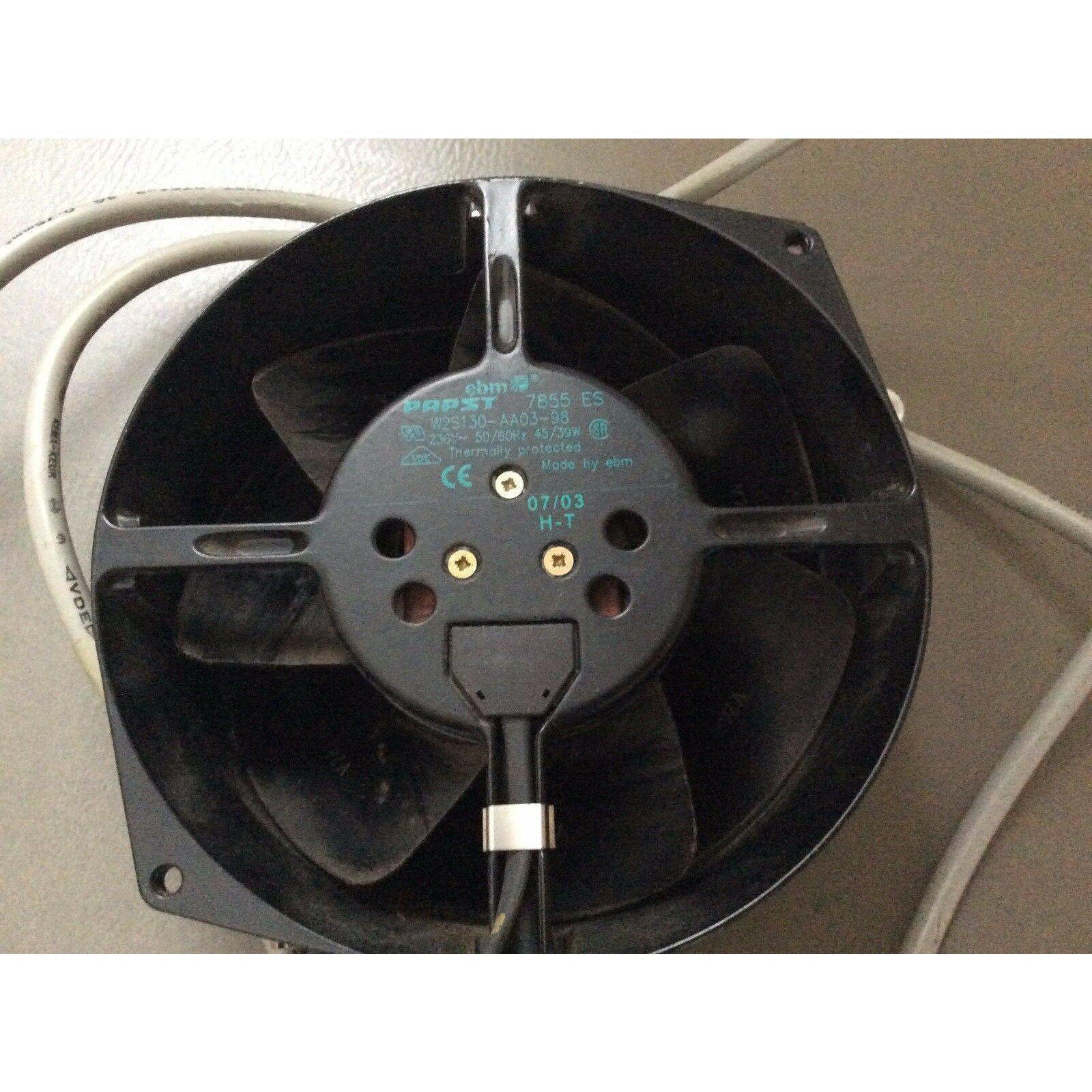 EBM/PAPST 7855 ES Fan W2S130-AA03-98 AC Fan Ball Bearing 230V 45W 50Hz 2800RPM - AloinfoUSA