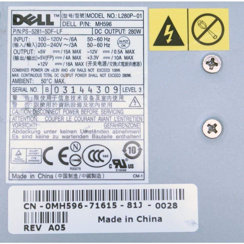 Fonte Dell Genuine 280W Replacement Power Supply Unit Power Brick For Optiplex 360, 380 Desktop Systems Replaces Par - AloinfoUSA
