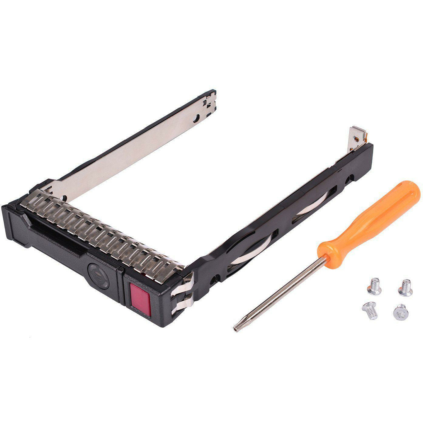 Cajon 2.5" SFF SAS SATA SSD Hard Drive Carrier Tray Caddy 651687-001 651699-001 for HP Proliant ML350 DL360p DL380P DL160 Gen8 G8 Gen9 G9 with 4 Mounting Screws and Screw Driver - AloinfoUSA