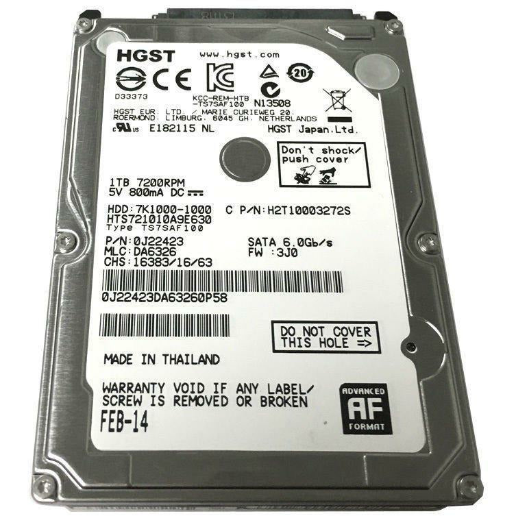 HGST 1TB 32MB Cache 7200RPM SATA III (6.0Gb/s) 2.5" PS3 &amp; PS4 Hard Drive 0J22423 - AloinfoUSA