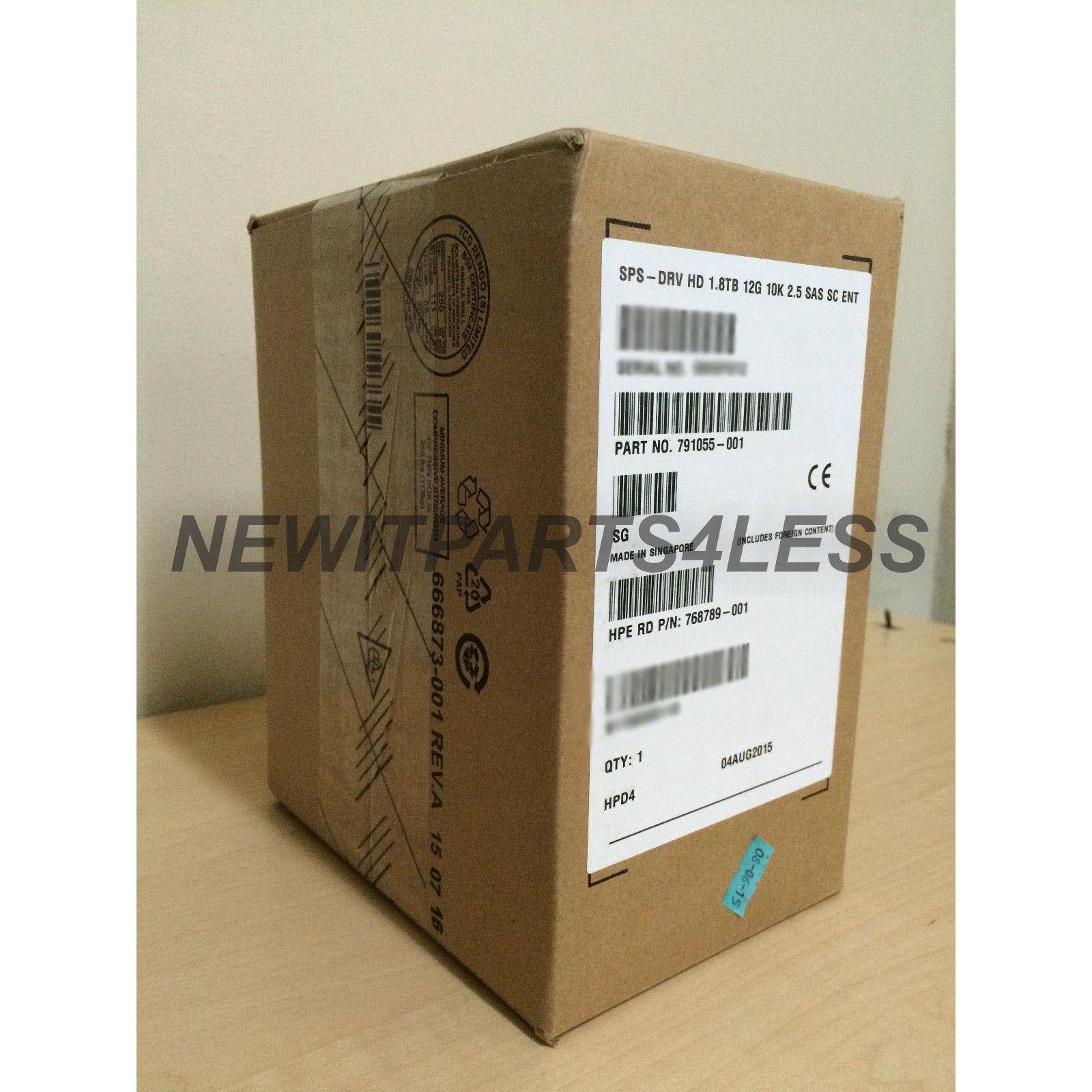 HP 1.8TB 12G SAS 10K 2.5IN SC 512E 791034-B21 791055-001 768789-001 - AloinfoUSA