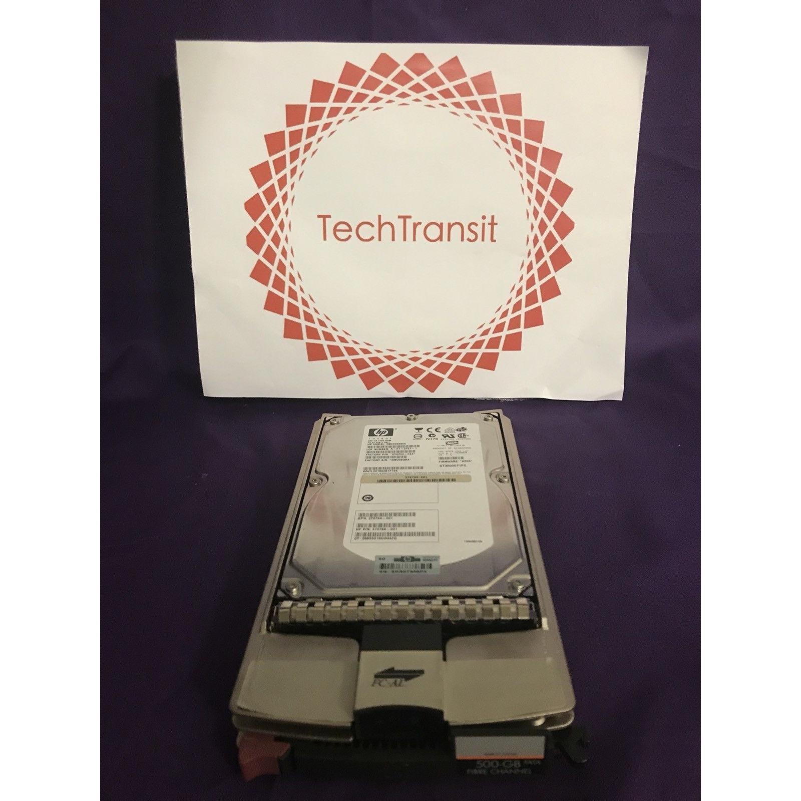 HP 371142-001 NB50058855 500GB 7.2K 3.5" FC Hard Drive 370795-001 370789-001 - AloinfoUSA