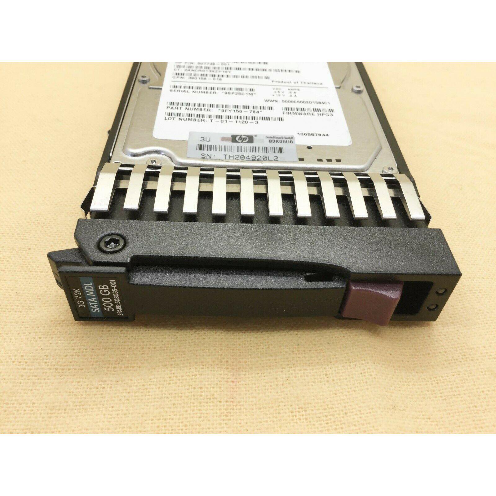 HP 507750-B21 500GB 7.2K 2.5" MDL SATA HDD Hard Drive 508035-001 - AloinfoUSA