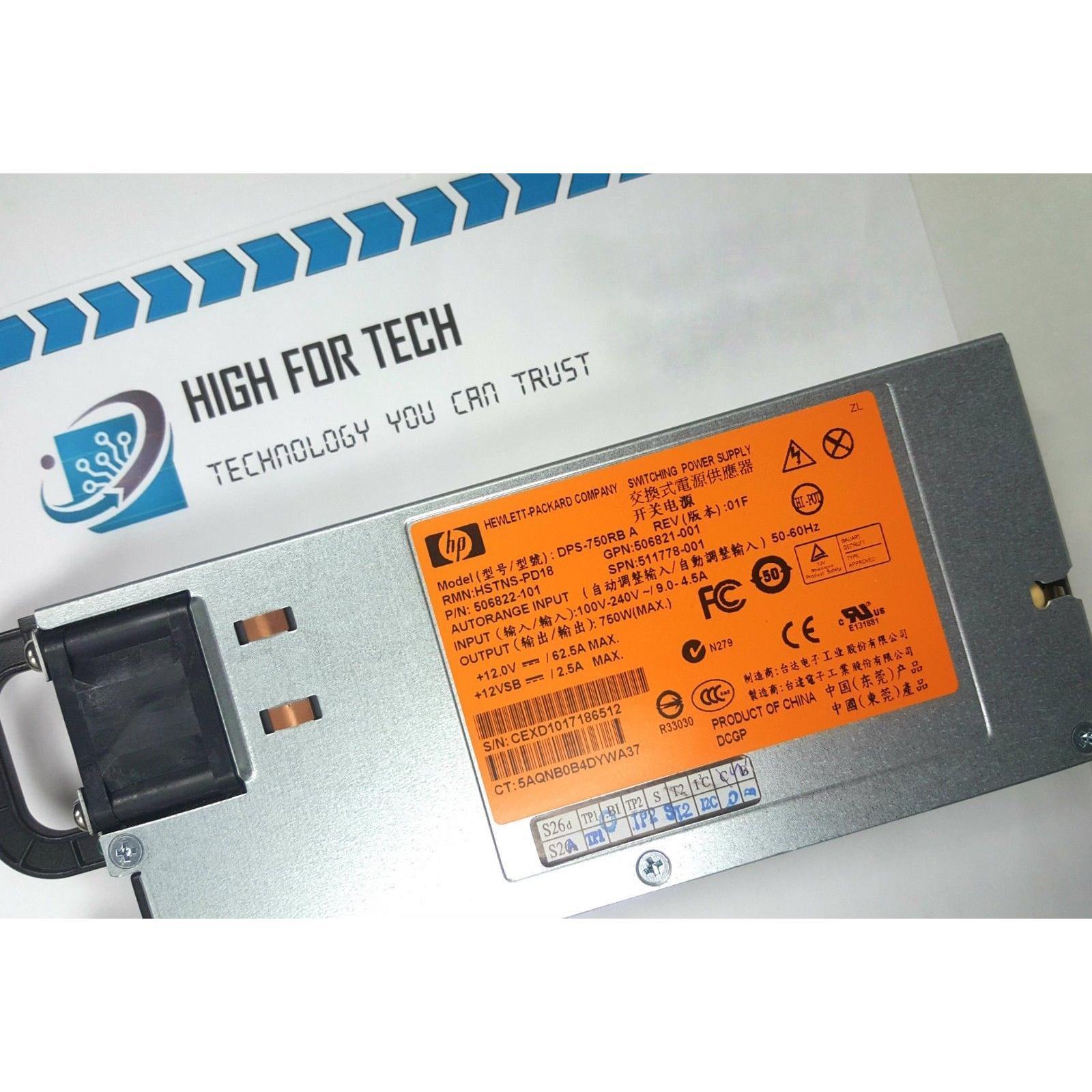 HP 511778-001 512327-B21 506822-001 750W CS HE PSU G6 G7 HSTNS-PD18 DPS-750RB  884420588146 - AloinfoUSA
