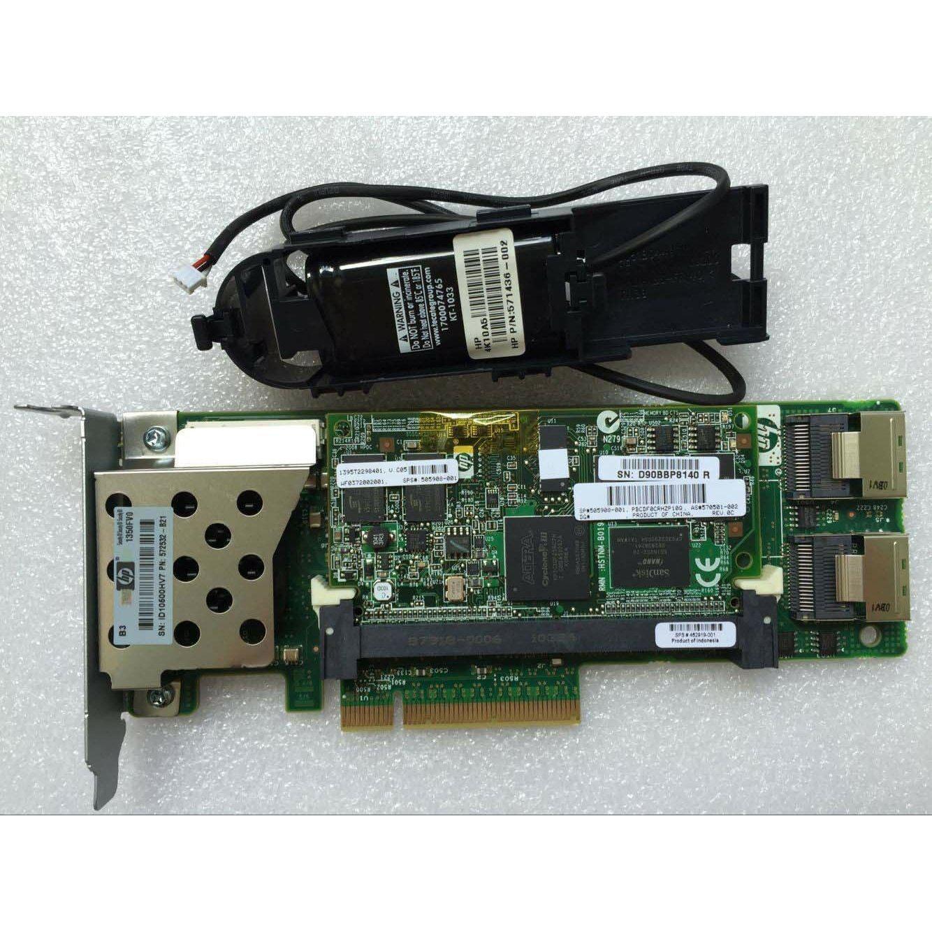 HP 572532-B21 Smart Array P410 512 MB FBWC controller raid + 571436-002 Battery 884962119556 - AloinfoUSA
