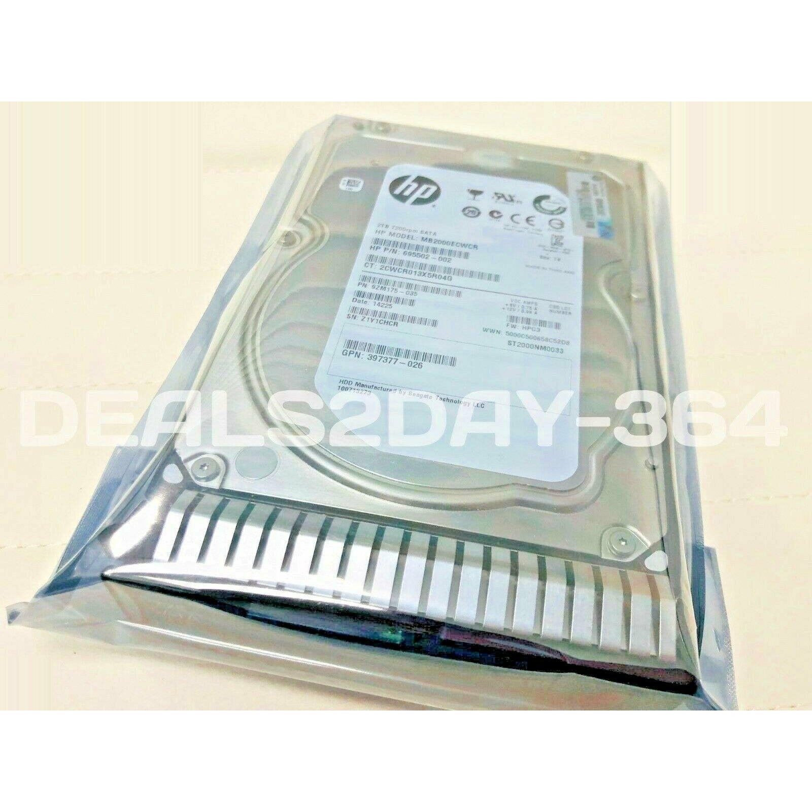 HP 658079-B21 658102-001 2TB 6G 7.2K SATA LFF 3.5 PROLIANT G8/9 HDD - AloinfoUSA