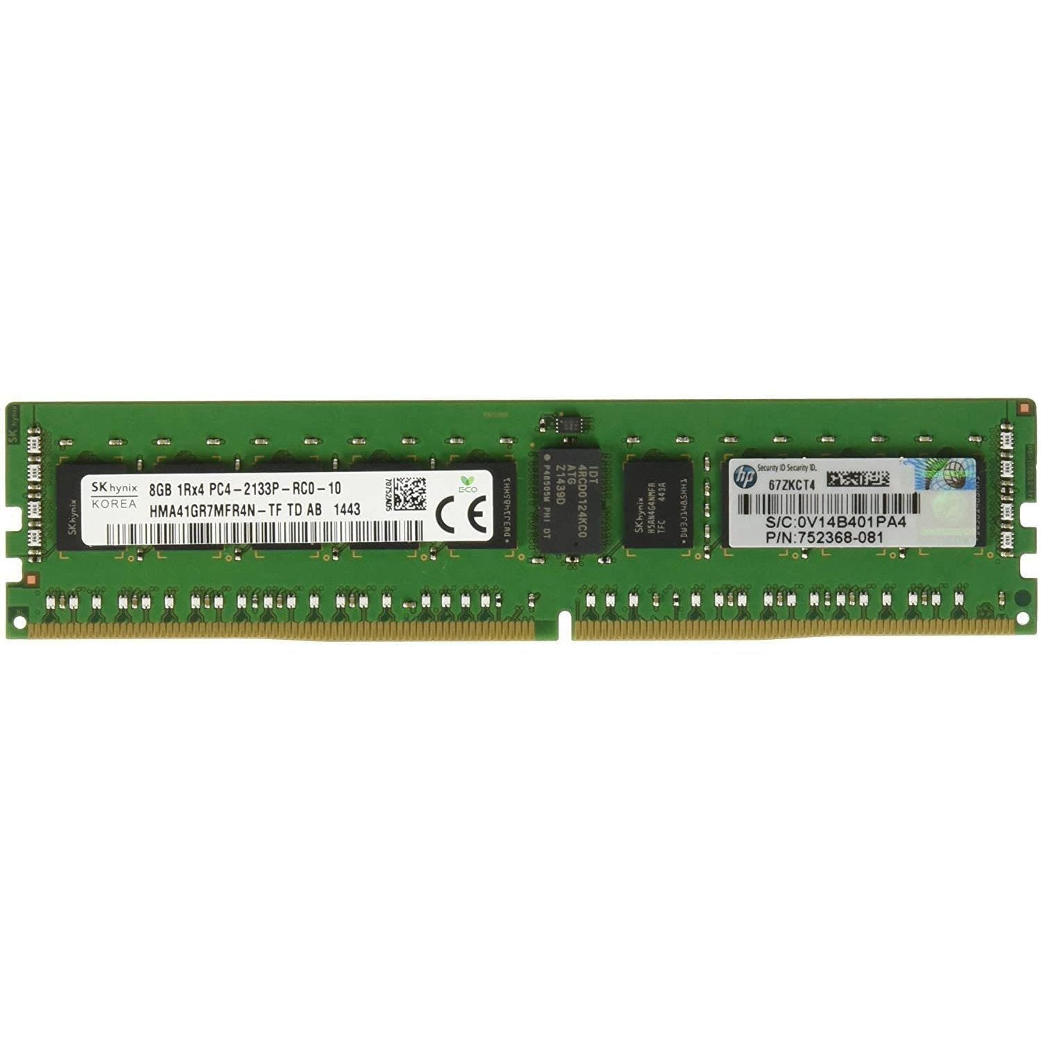 HP  8GB (1x8GB) Dual Rank x8 DDR4 2133 MHz 288-pin DIMM RAM Module SDRAM (726718-B21 ) - AloinfoUSA