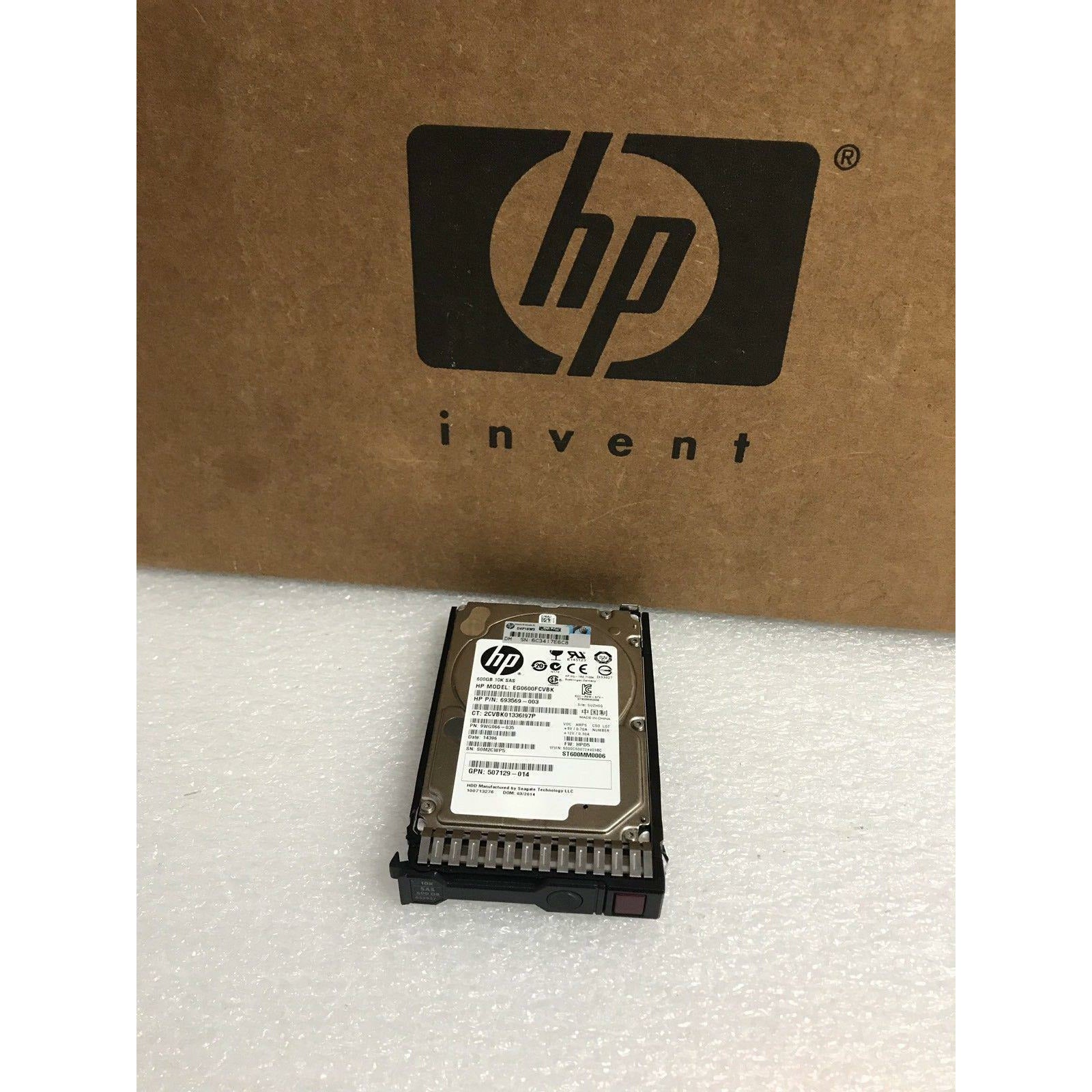 HP EG0600FCVBK 693569-003 600GB 10K 6G 2.5" SAS SC HARD DRIVE G8 G9 9WG066-035 - AloinfoUSA