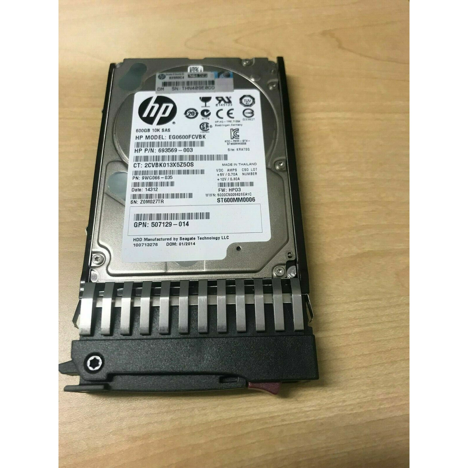 HP EG0600FCVBK 693569-003 600GB 10K 6G 2.5" SAS SC HARD DRIVE G8 G9 9WG066-035 - AloinfoUSA