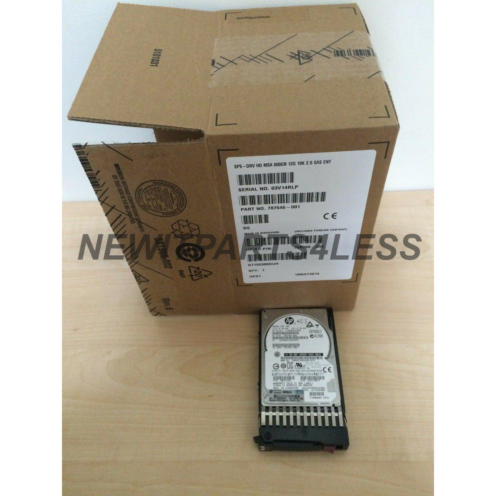 HP J9F46A | 787646-001 MSA 600GB 12G SAS 10K SFF 2.5IN DUAL PORT ENT HARD DRIVE 4514953791602 - AloinfoUSA