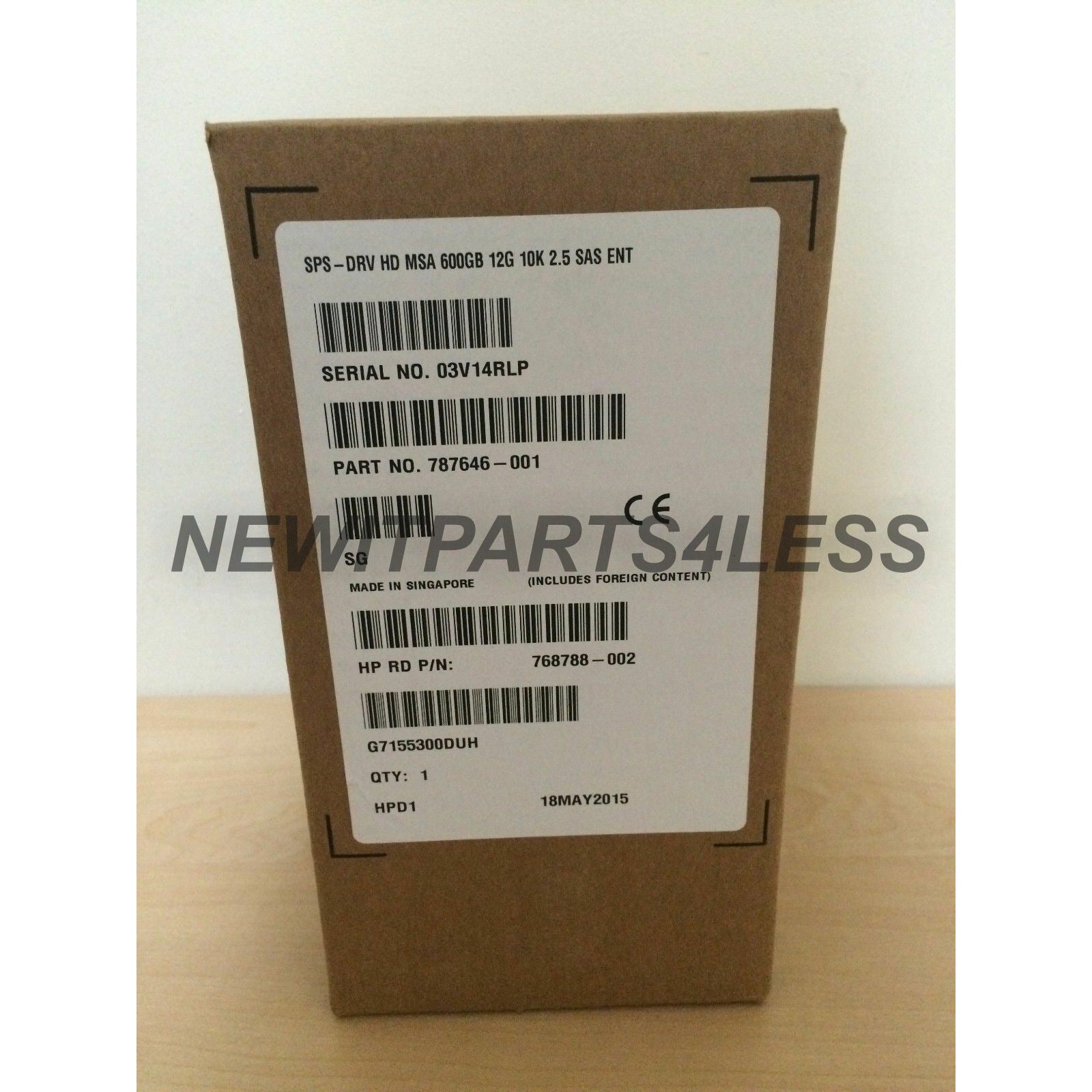 HP J9F46A | 787646-001 MSA 600GB 12G SAS 10K SFF 2.5IN DUAL PORT ENT HARD DRIVE 4514953791602 - AloinfoUSA