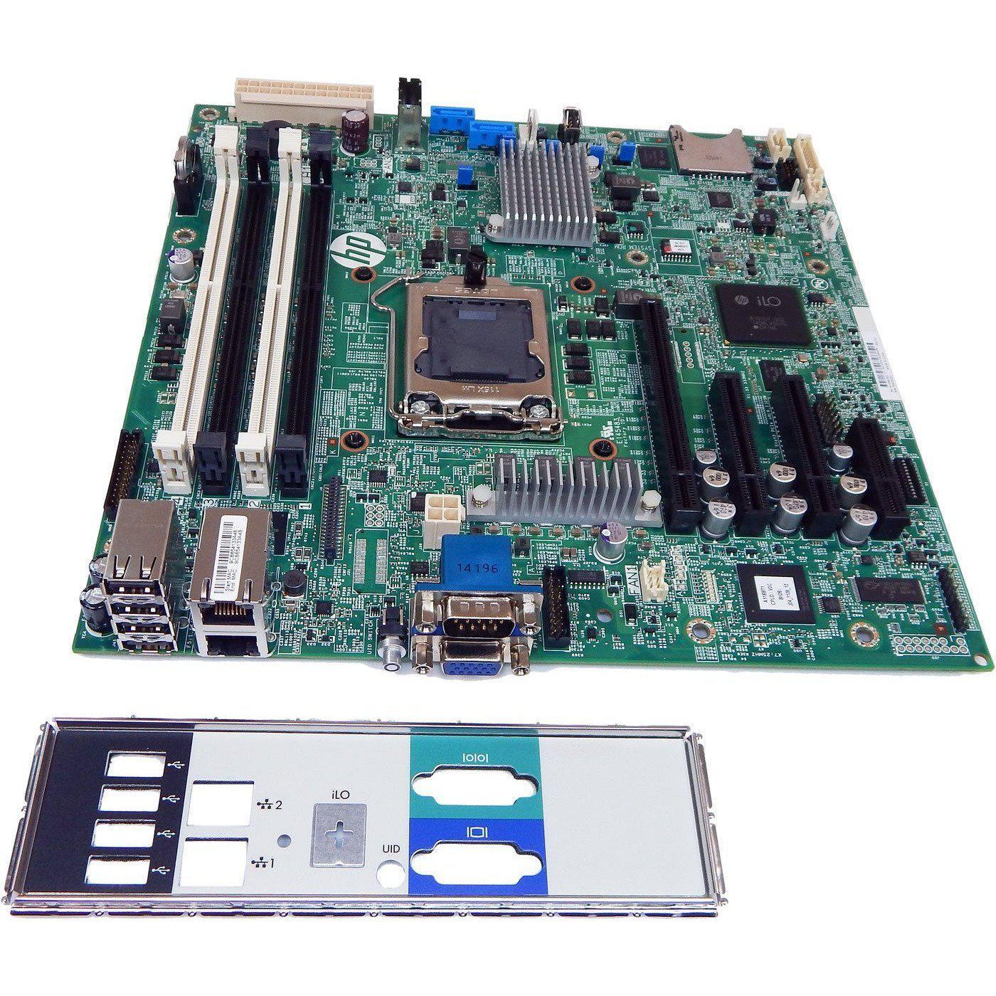 HP ML310e G8 V2 System Motherboard 730279-001 671306-002 IO Plate Included - AloinfoUSA