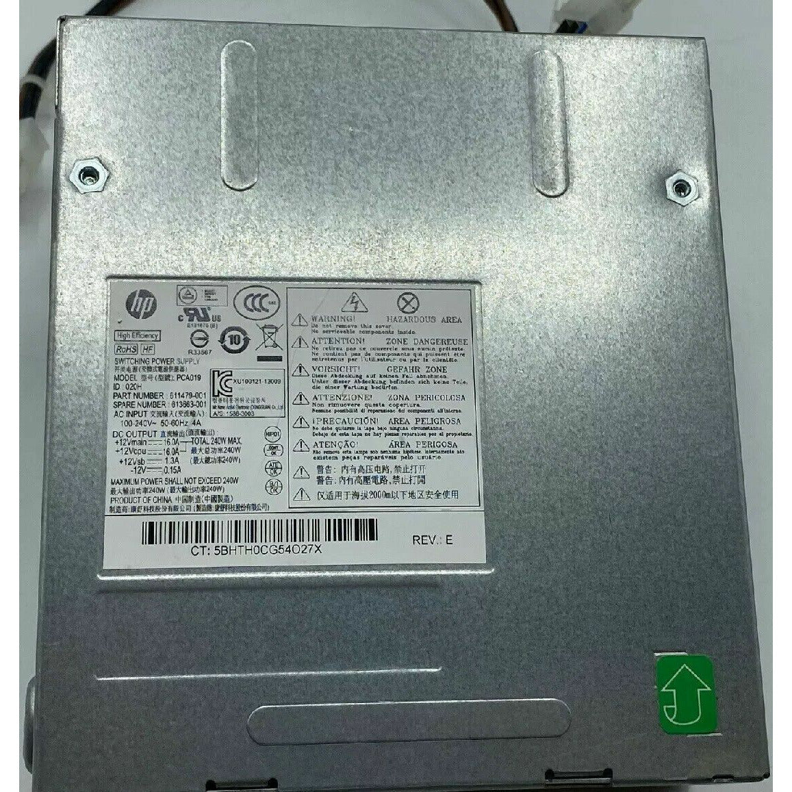 HP Pro Z200 Z220 4000 4300 SFF 240W Power Supply 613663-001 611479-001 PCA019 - AloinfoUSA