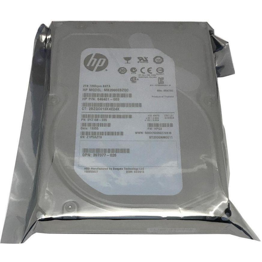 HP / Seagate 2TB 7200RPM 64MB Cache SATA III 6.0Gb/s 3.5" Desktop Hard Drive - AloinfoUSA