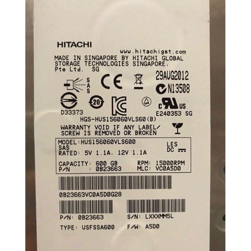 HUS156060VLS600 (0B23663) HGST Ultrastar 15K600 600GB SAS2 6.0Gb/s 15K LFF HDD - AloinfoUSA