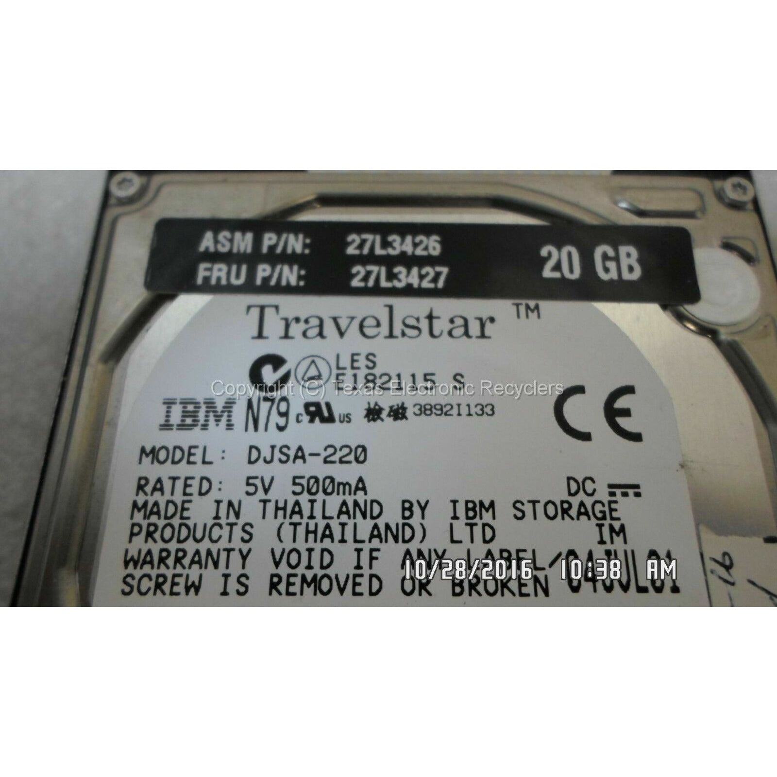 IBM 22L0089 07N6017 DJSA-220 20GB IDE Hard Drive  5705965534892 - AloinfoUSA