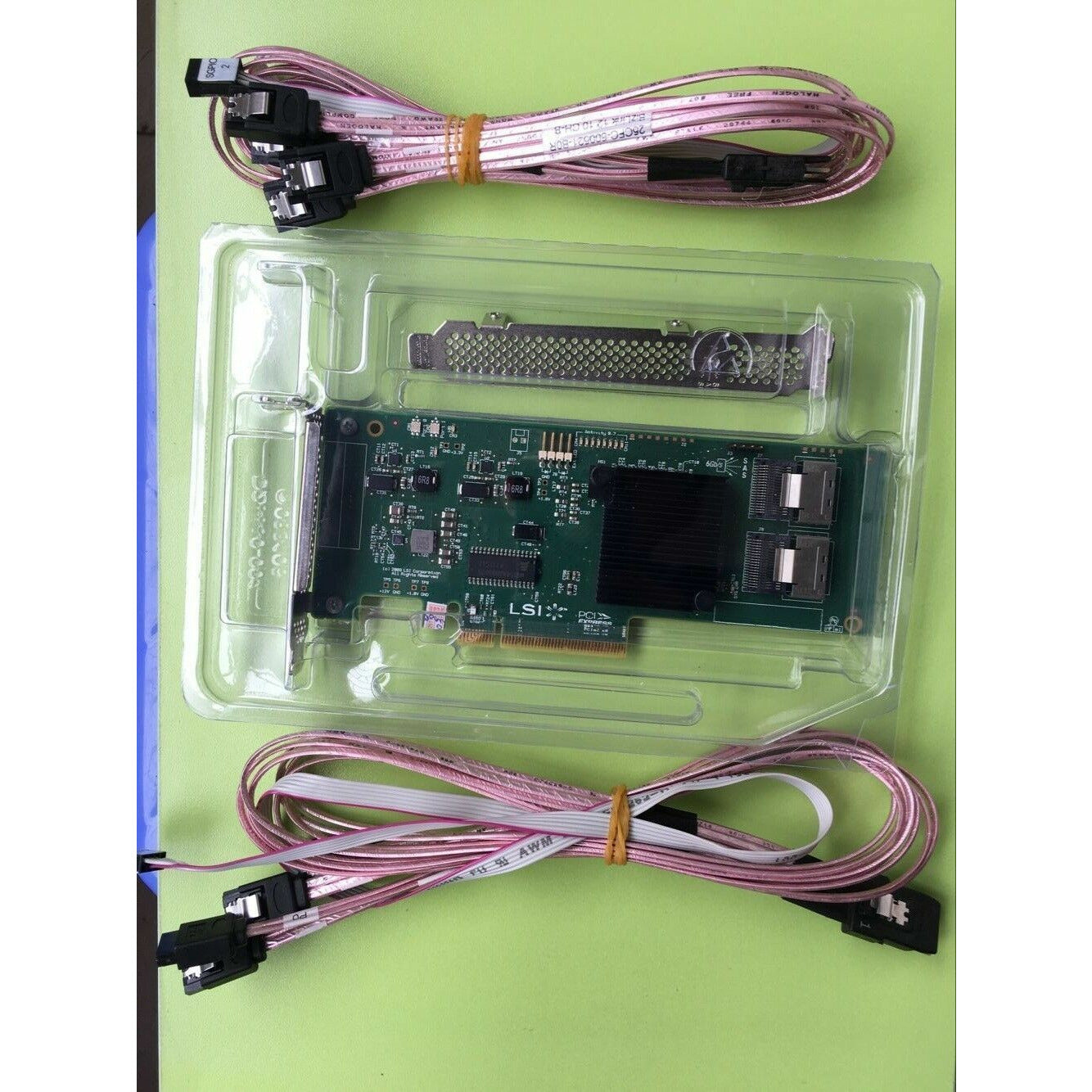 LSI Controller Card SAS 9211-8i IT Mode 8 Port 6Gb/s + 2*SFF-8087 SATA Cable - AloinfoUSA