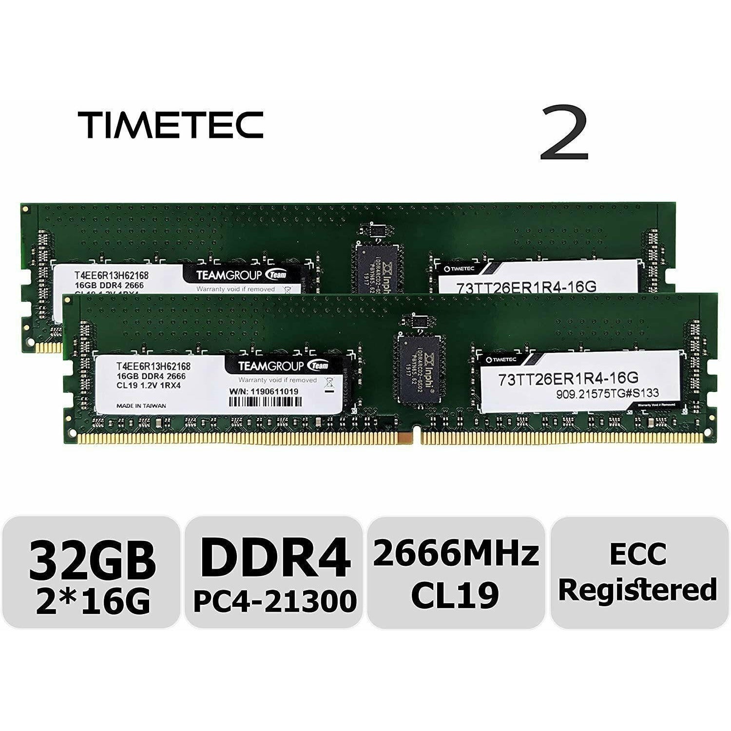 Memoria 32GB DDR4 2666MHz PC4-21300 Registered ECC 1.2V CL19 2Rx4 Dual Rank 288 Pin RDIMM Server Memory Ram Module Upgrade (32GB) - AloinfoUSA