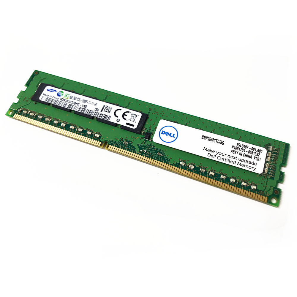 Memoria 8GB (2Rx8) DDR3 1600MHz 240-Pin ECC UDIMM PC3-10600 para Dell SNP96MCTC/8G - AloinfoUSA