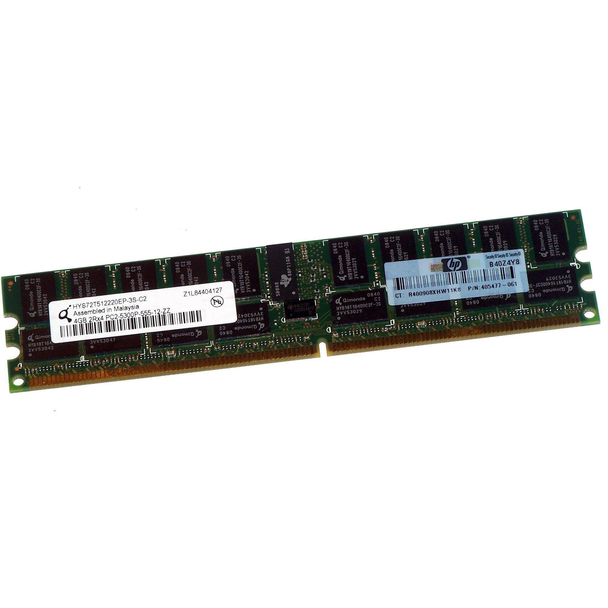 Memoria 8GB (2x4GB) DDR2 667MHz 240-Pin ECC RDIMM PC2-5300P para HP 405477-061 - AloinfoUSA