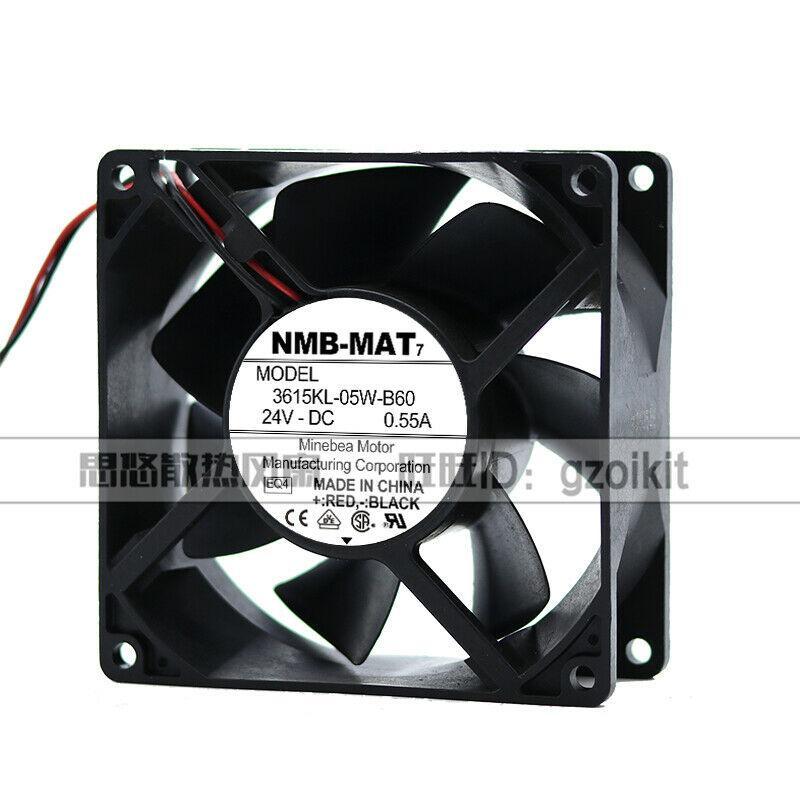 NMB-MAT 3615KL-05W-B60 24V 0.55A 92*92*38MM 9CM Inverter Cooling Fan - AloinfoUSA