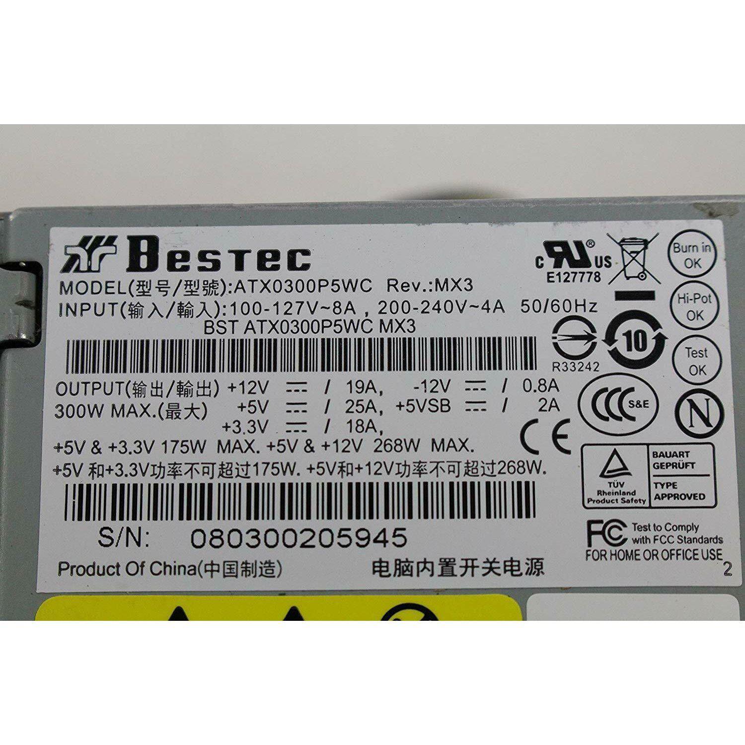 OEM HP Compaq DX7400 Micro tower 300W 24 Pin ATX Power Supply ATX0300P5WC 447401 - AloinfoUSA