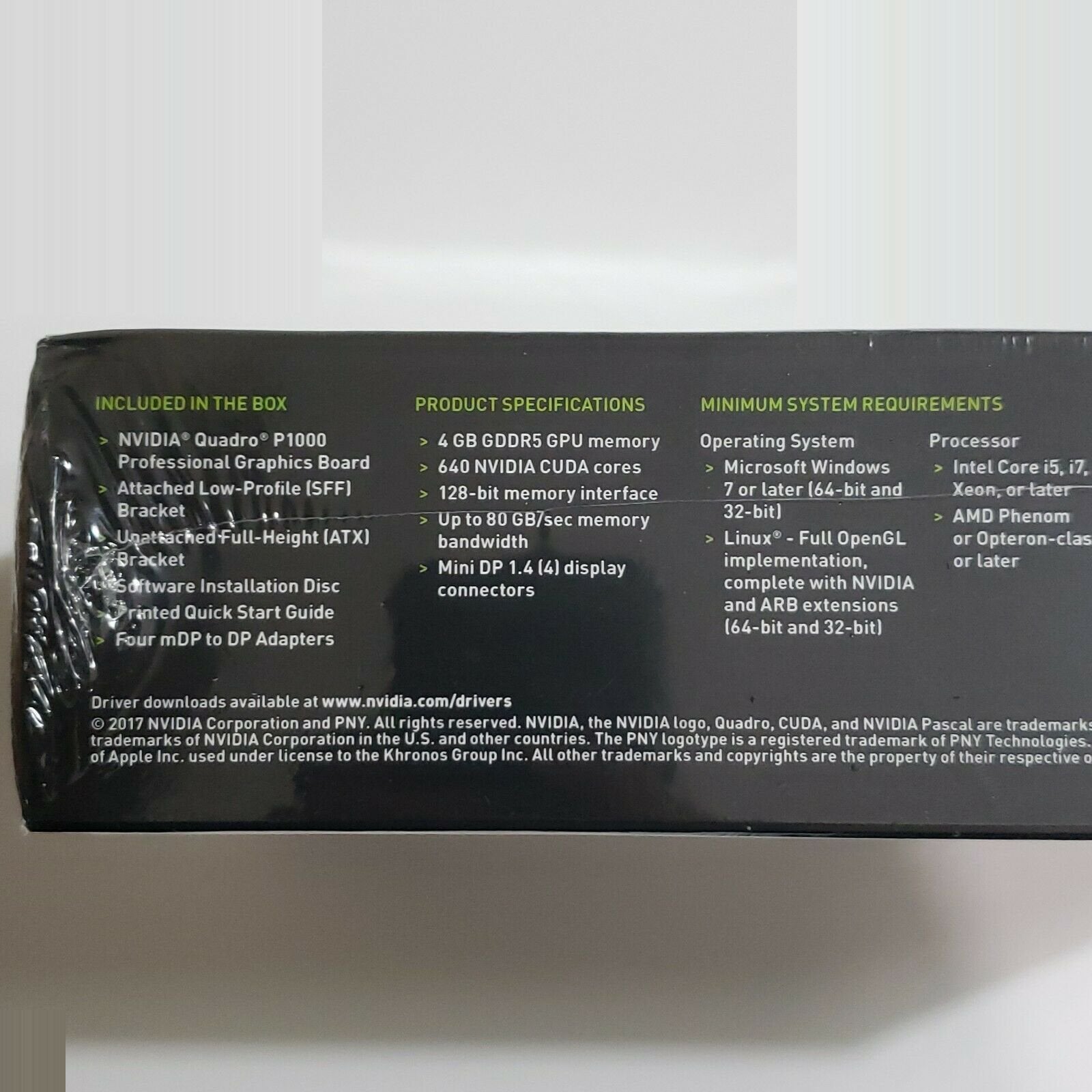 PNY Quadro P1000 VCQP1000-PB 4GB 128-bit GDDR5 PCI Express 3.0 x16 751492604626 - AloinfoUSA