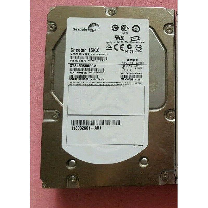 Seagate 450GB 15K 3.5" FC Hard Drive 118032601-A01 ST3450856FCV 505005361281 - AloinfoUSA