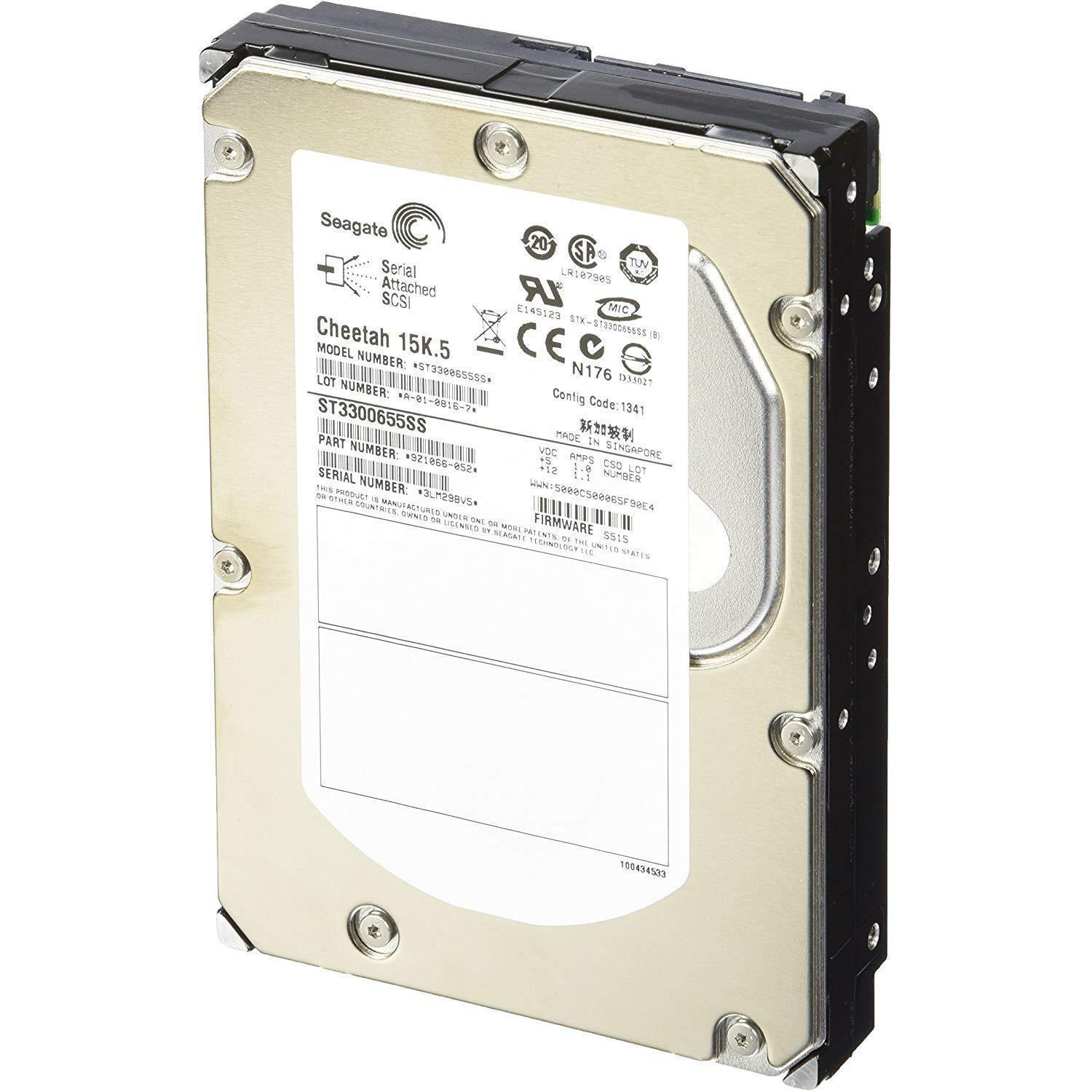 Seagate Cheetah 15K.5 - Hard drive - 300 GB - internal - 3.5" - SAS - 15000 rpm - buffer: 16 MB - ST3300655SS - AloinfoUSA