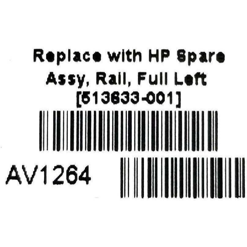 Rieles DL180SE G6 Left & Right 1U 2U Rail Kit 513642-005 513642-006 513633-001 -002 - AloinfoUSA